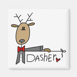 Aimant T-shirts et cadeaux de Noël de renne de Dasher