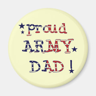 Aimant T-shirts et cadeaux de papa d'armée de bannière