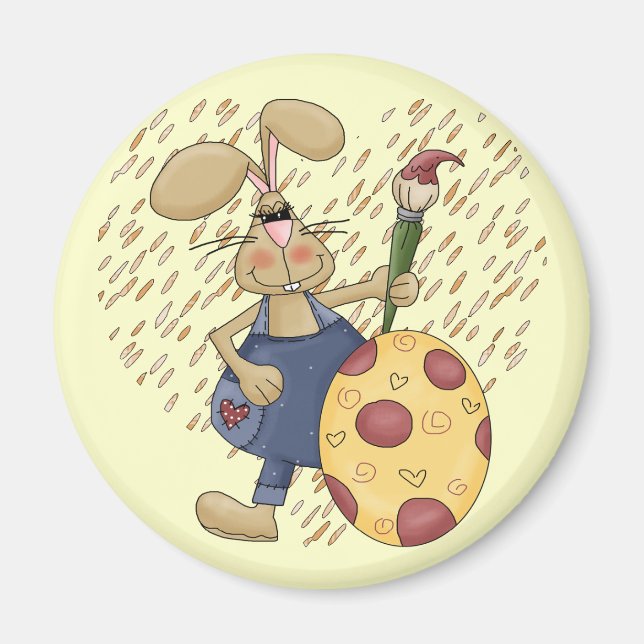 Aimant T-shirts et cadeaux de Pâques Bunny (Devant)