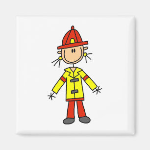 Aimant T-shirts et cadeaux de pompier en bonhomme allumet