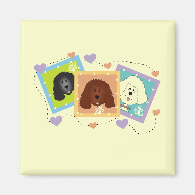 Aimant T-shirts et cadeaux de portraits de chien (Devant)