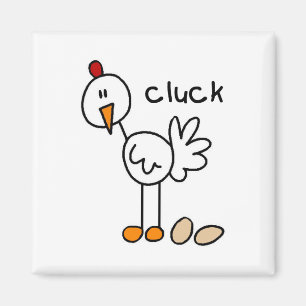 Aimant T-shirts et cadeaux de poulet en bonhomme allumett