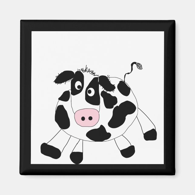Aimant T-shirts et cadeaux de vache à ferme (Devant)