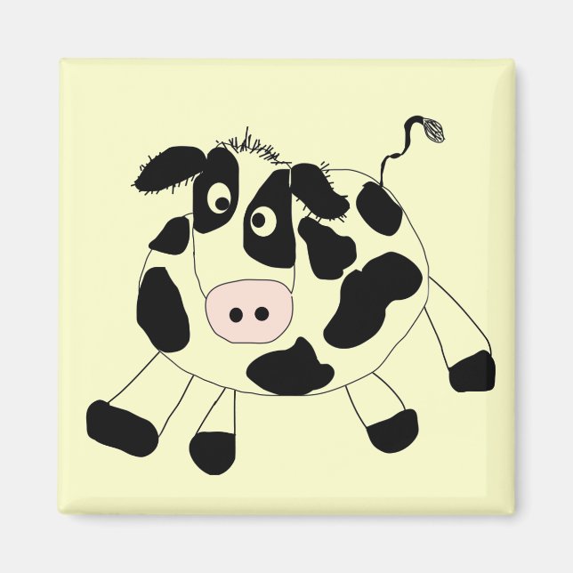 Aimant T-shirts et cadeaux de vache à ferme (Devant)