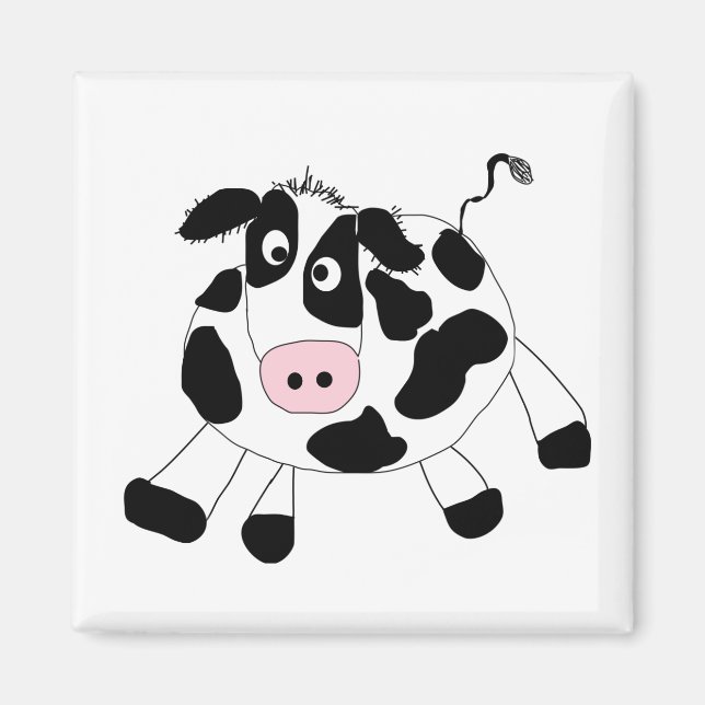 Aimant T-shirts et cadeaux de vache à ferme (Devant)