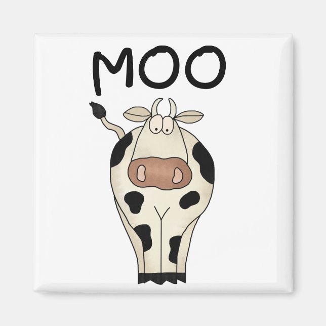 Aimant T-shirts et cadeaux de vache à MOO (Devant)