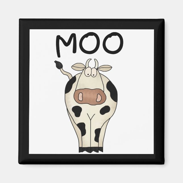 Aimant T-shirts et cadeaux de vache à MOO (Devant)