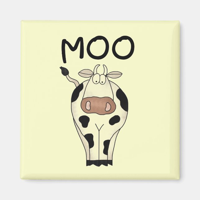Aimant T-shirts et cadeaux de vache à MOO (Devant)