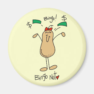 Aimant T-shirts et cadeaux d'écrou de bingo-test