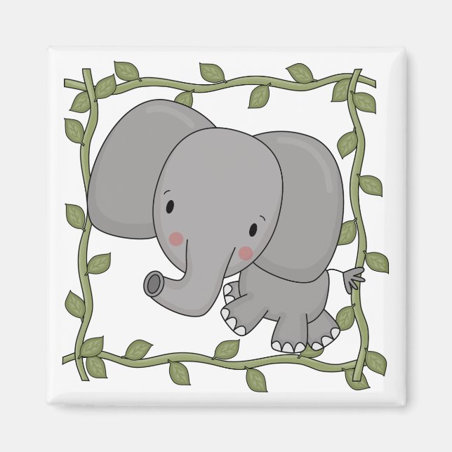 Aimant T-shirts et cadeaux d'éléphant de bébé (Devant)