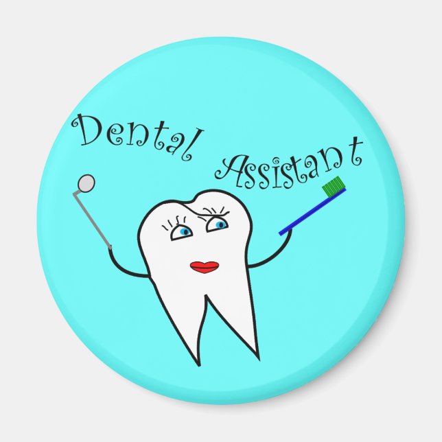 Aimant T-shirts et cadeaux Dental Assistant (Devant)