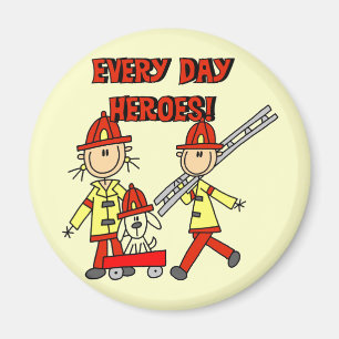 Aimant T-shirts et Cadeaux des Héros Pompiers