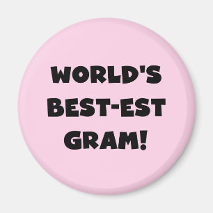 Aimant T-shirts et cadeaux des textes de noir de gramme
