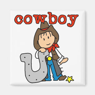 Aimant T-shirts et cadeaux en fer à cheval de cowboy