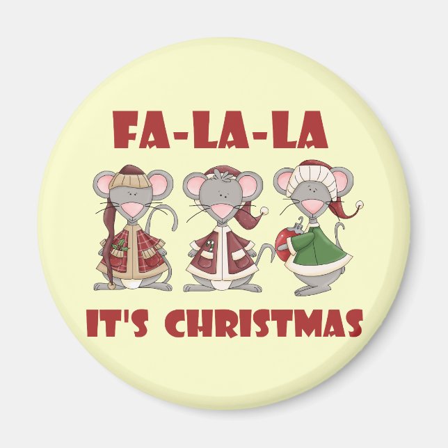 Aimant T-shirts et cadeaux Fa La Christmas (Devant)