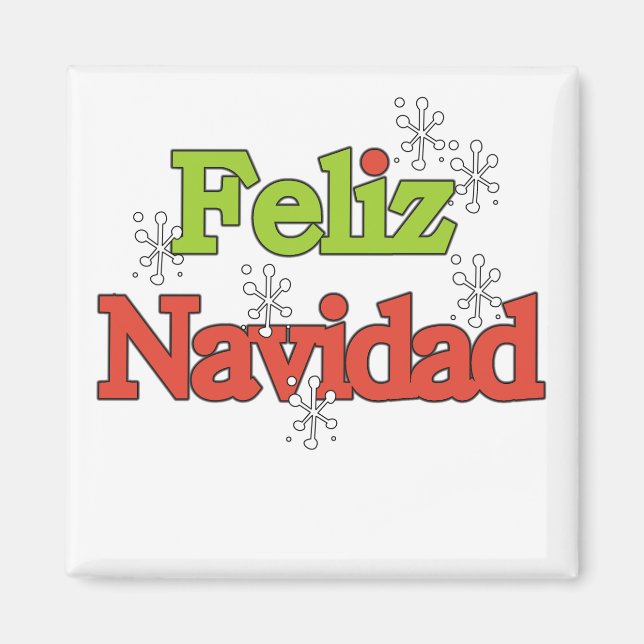 Aimant T-shirts et cadeaux Feliz Navidad (Devant)