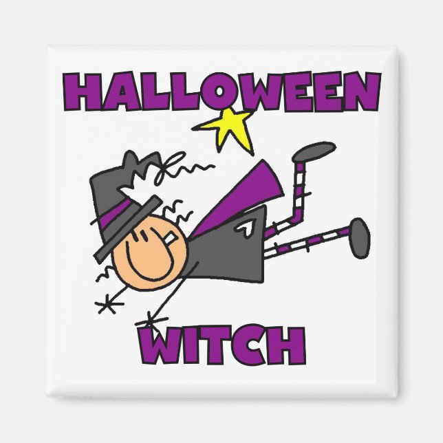 Aimant T-shirts et cadeaux Halloween Witch (Devant)