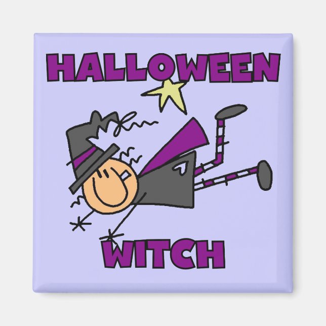 Aimant T-shirts et cadeaux Halloween Witch (Devant)