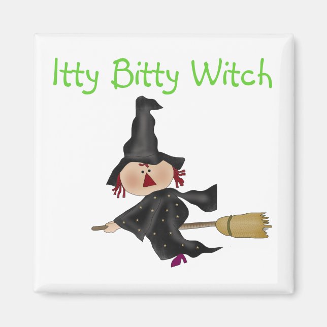 Aimant T-shirts et cadeaux Itty Bitty Witch (Devant)