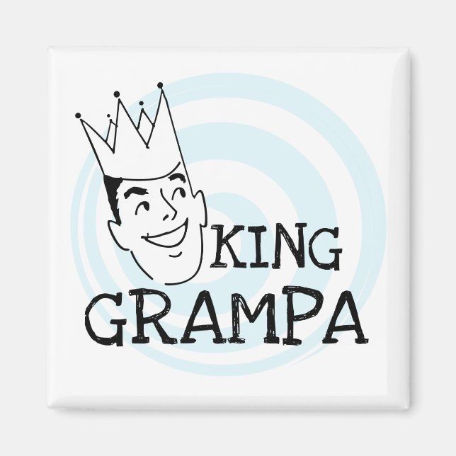 Aimant T-shirts et cadeaux King Grampa (Devant)