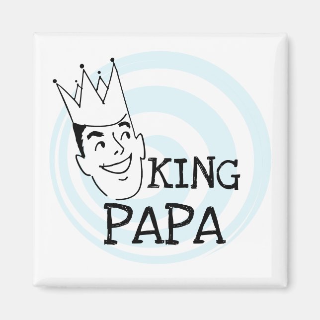 Aimant T-shirts et cadeaux King Papa (Devant)