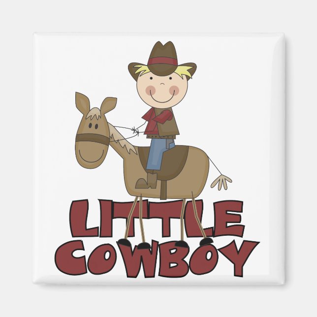 Aimant T-shirts et cadeaux Little Cowboy (Devant)