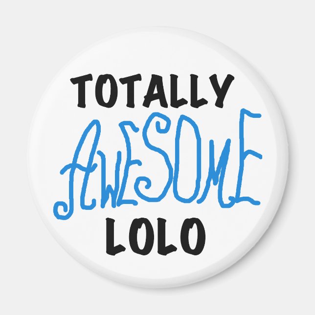 Aimant T-shirts et cadeaux Lolo bleu absolument géniaux (Devant)