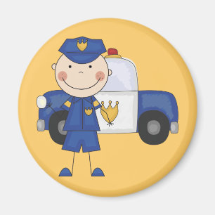 Aimant T-shirts et cadeaux masculins de policier