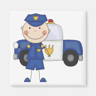 Aimant T-shirts et cadeaux masculins de policier