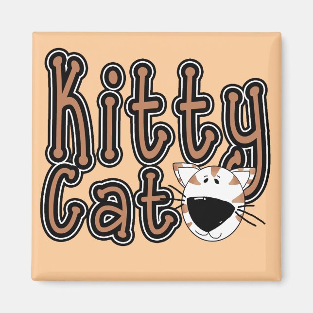 Aimant T-shirts et cadeaux mignons de chat de Kitty (Devant)