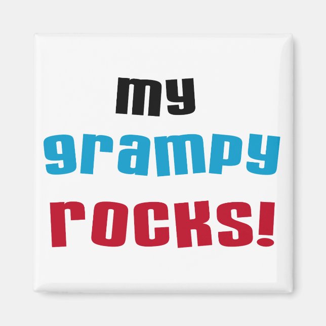 Aimant T-shirts et cadeaux My Grampy Rocks (Devant)
