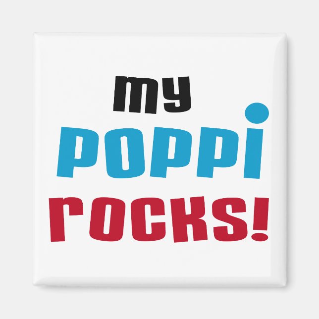 Aimant T-shirts et cadeaux My Poppi Rocks (Devant)