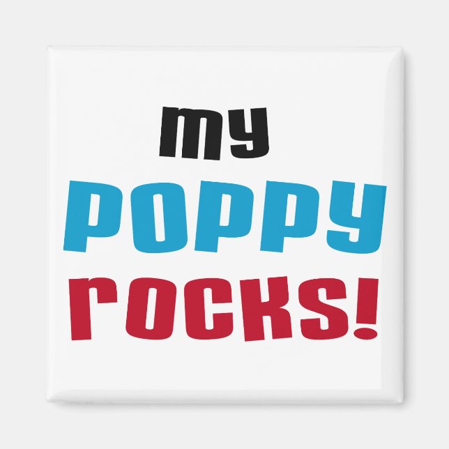 Aimant T-shirts et cadeaux My Poppy Rocks (Devant)