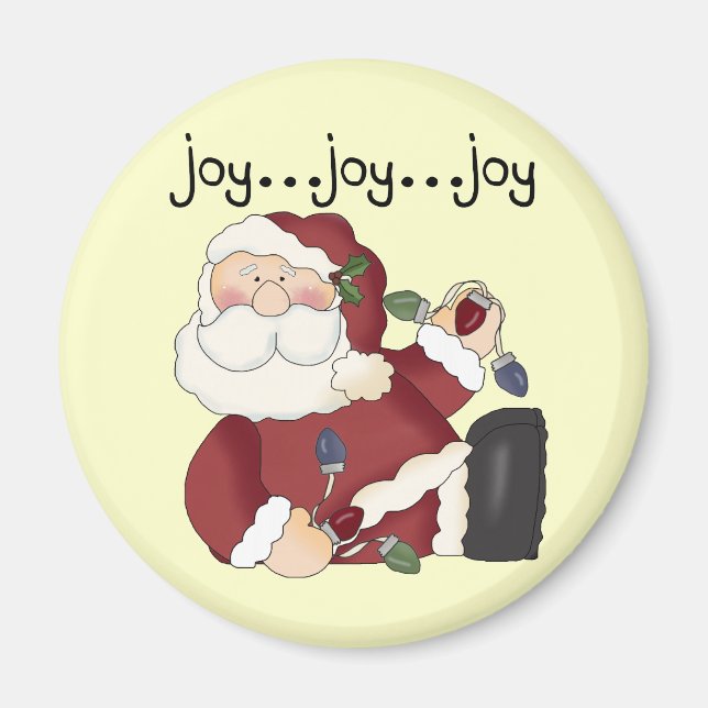 Aimant T-shirts et cadeaux père Noël Joy (Devant)