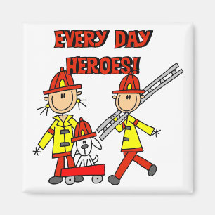 Aimant T-shirts et cadeaux pour les héros pompiers