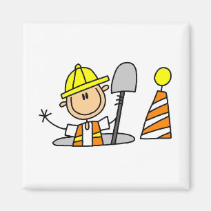 Aimant T-shirts et cadeaux pour ouvrier du bâtiment dans