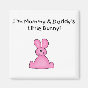 Aimant T-shirts et cadeaux roses de lapin de maman et de