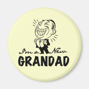 Aimant T-shirts et cadeaux Smiling New Grand-père