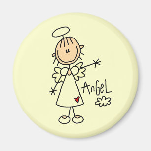 Aimant T-shirts et cadeaux Stick Figure Angel