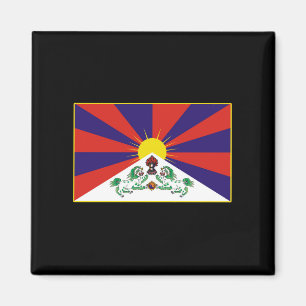 Aimant T-shirts et cadeaux tibétains de drapeau