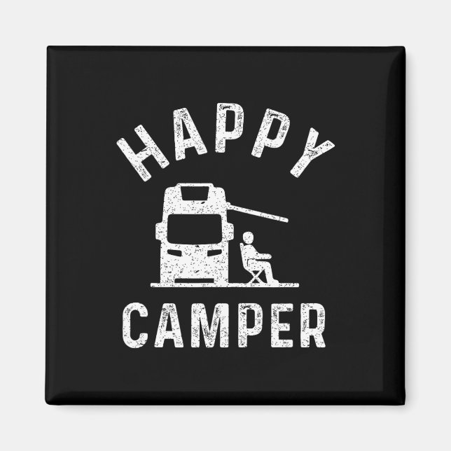 Aimant T-shirts pour camping-car Happy Camper  (Devant)