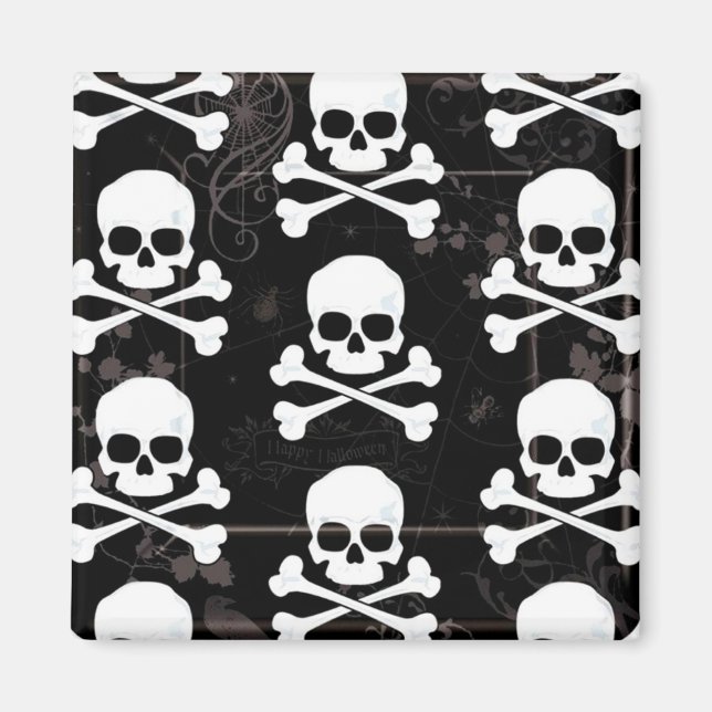 Aimant T�tes de mort en vrac (2) - (Devant)