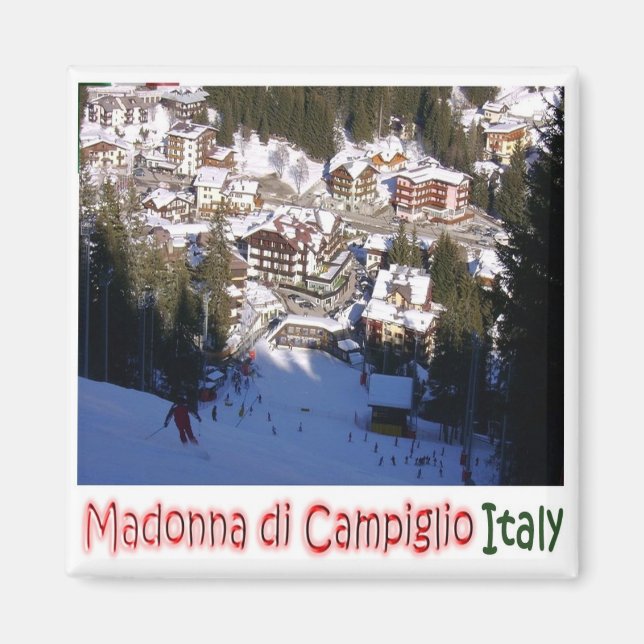 Aimant TAA036 MADONNA DI CAMPIGLIO, Vue aérienne, Réfrigé (Devant)