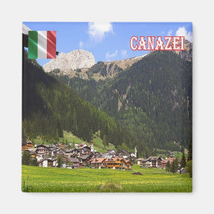 Aimant TAA058 CANAZEI Panorama, Italie, Frigo