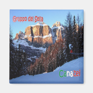Aimant TAA059 CANAZEI, Groupe Sella, Italie, Réfrigérateu