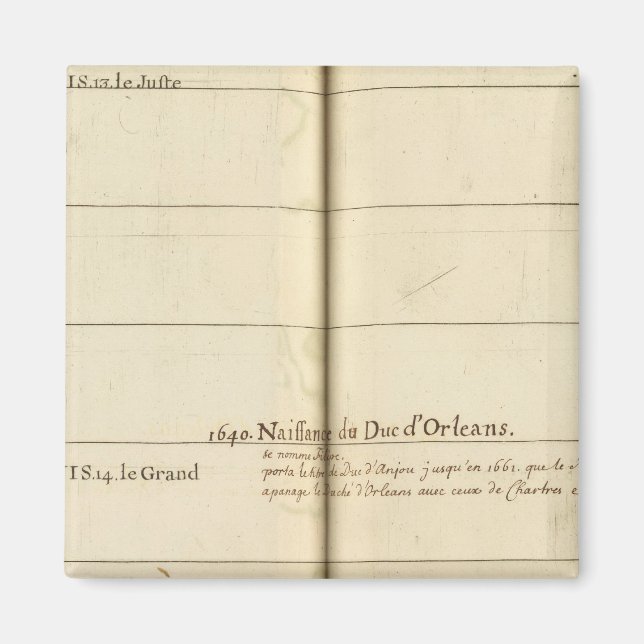 Aimant Table généalogique, France (Devant)