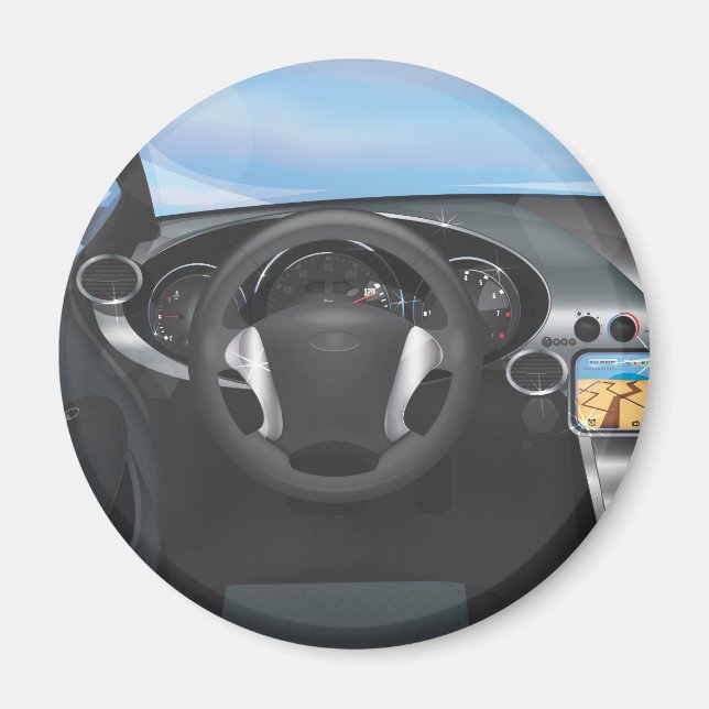 Aimant Tableau de bord de voiture de sport (Devant)