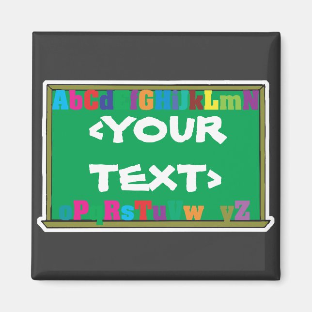 Aimant Tableau noir personnalisable, <YOURTEXT> (Devant)