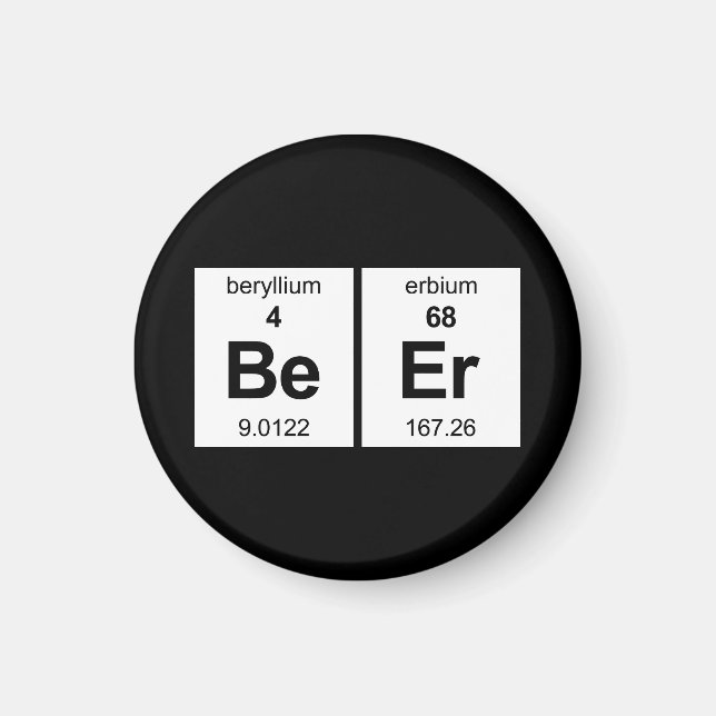Aimant Tableau périodique BeEr (Devant)