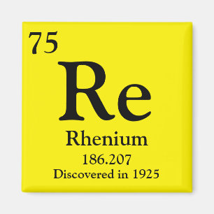 Aimant Tableau périodique du rhénium